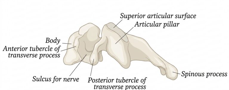 Side typical cervical vertebra