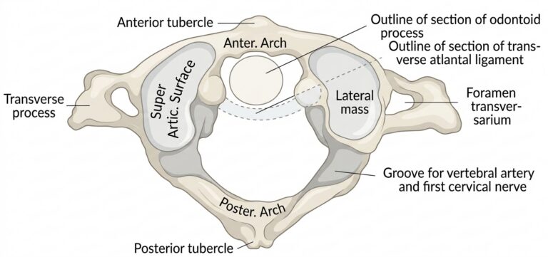 First cervical vertebra atlas