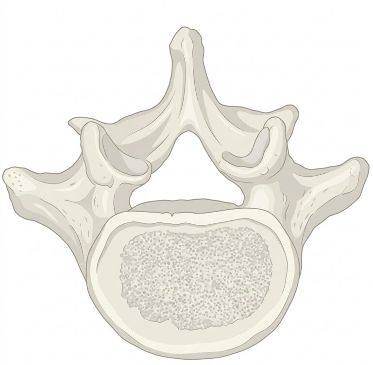 Lumbar vertebra above