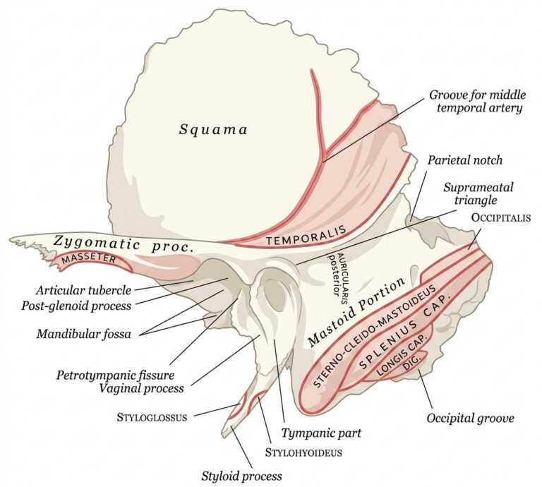 Left temporal bone outer