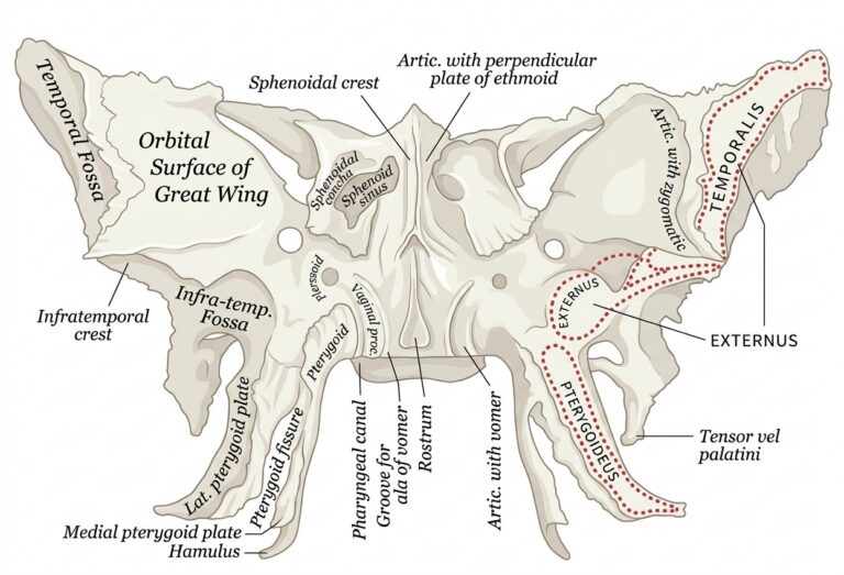 Sphenoid bone anterior inferior surfaces