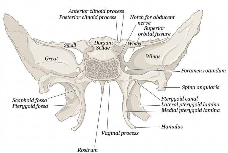 Sphenoid bone upper posterior surfaces