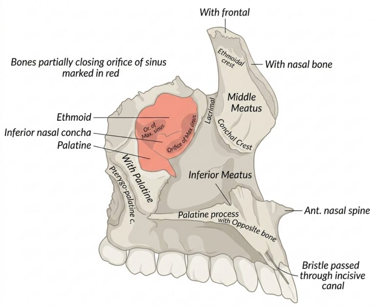 Left superior maxillary bone inner