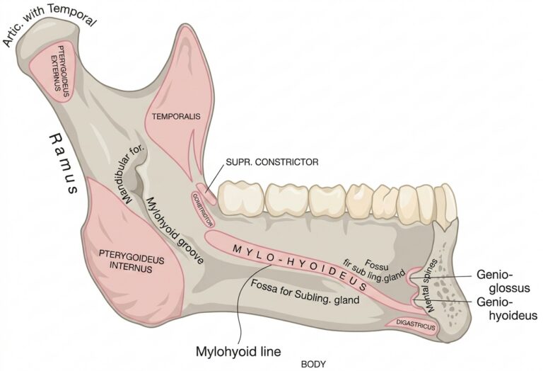 Mandible inner side