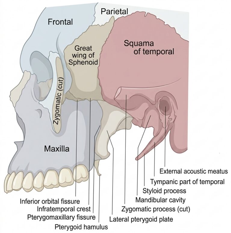 Left infratemporal fossa