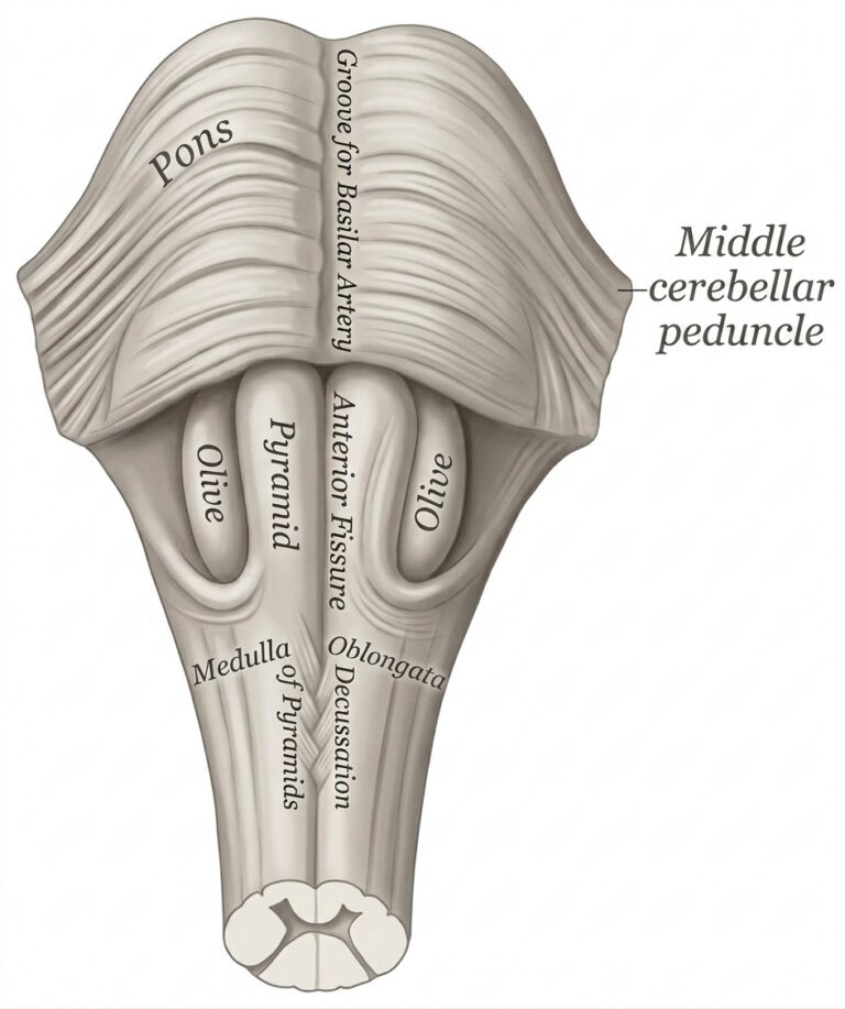 Medulla oblongata pons anterior