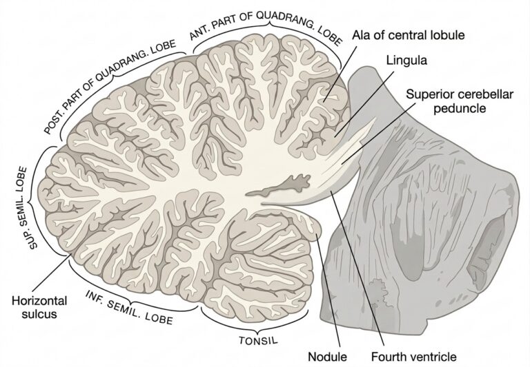 Cerebellum horizontal section