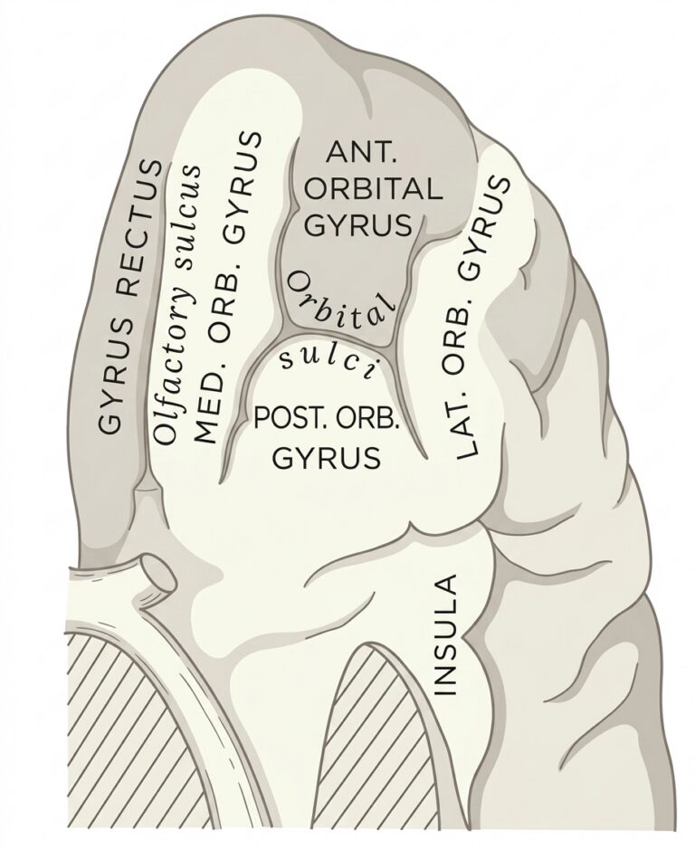 Orbital left frontal lobe