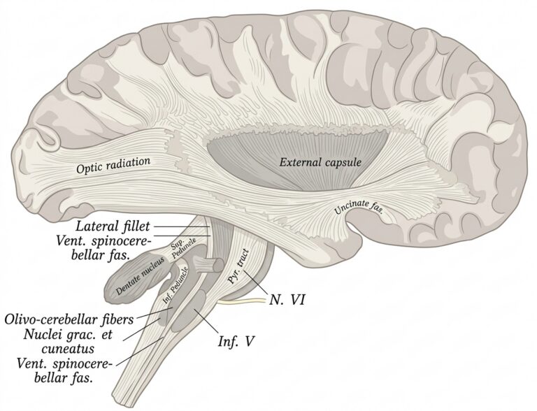 Deep dissection cortex brain stem