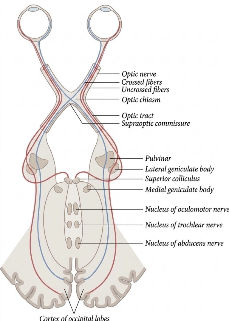 Central connections optic nerves tracts (1)