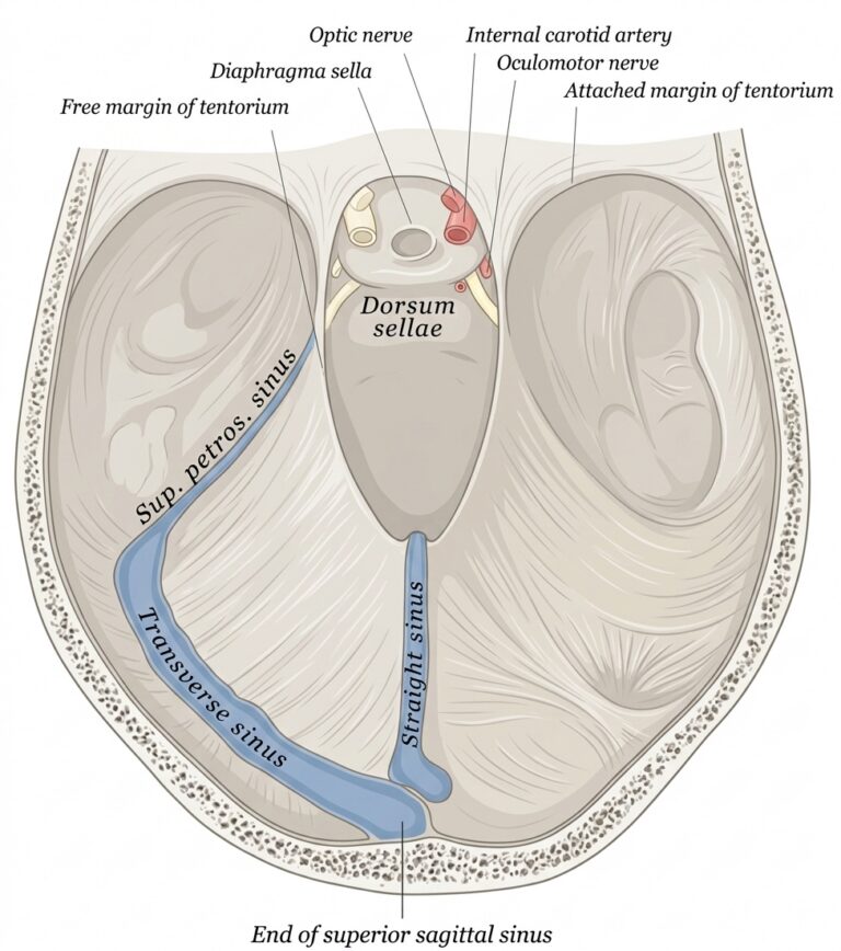 Tentorium cerebelli above