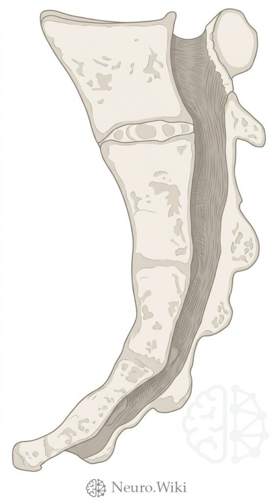 Median sagittal section of the sacrum — Osteology